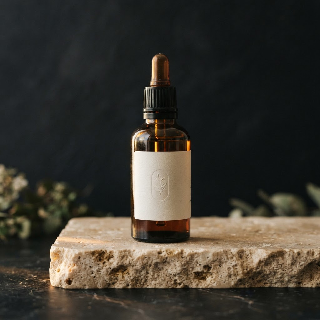 Qawora amber wellness elixir bottle